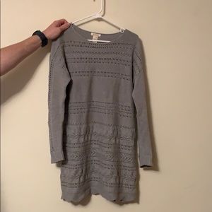 Sundance catalog grey tunic sweater-medium